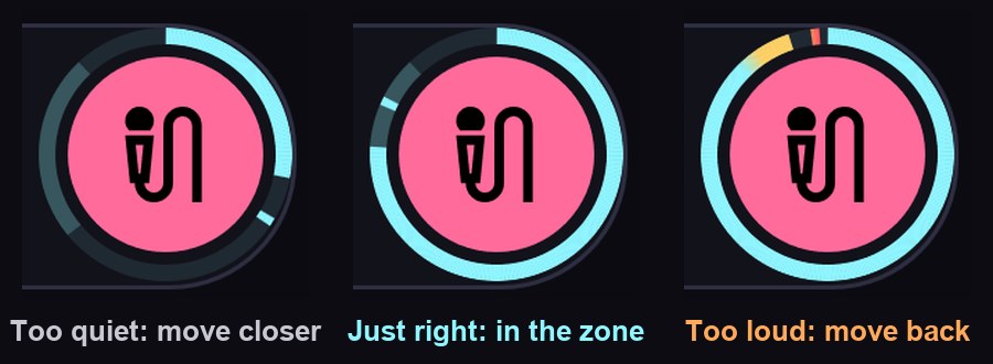 The ring at three levels: too quiet, just right and too loud