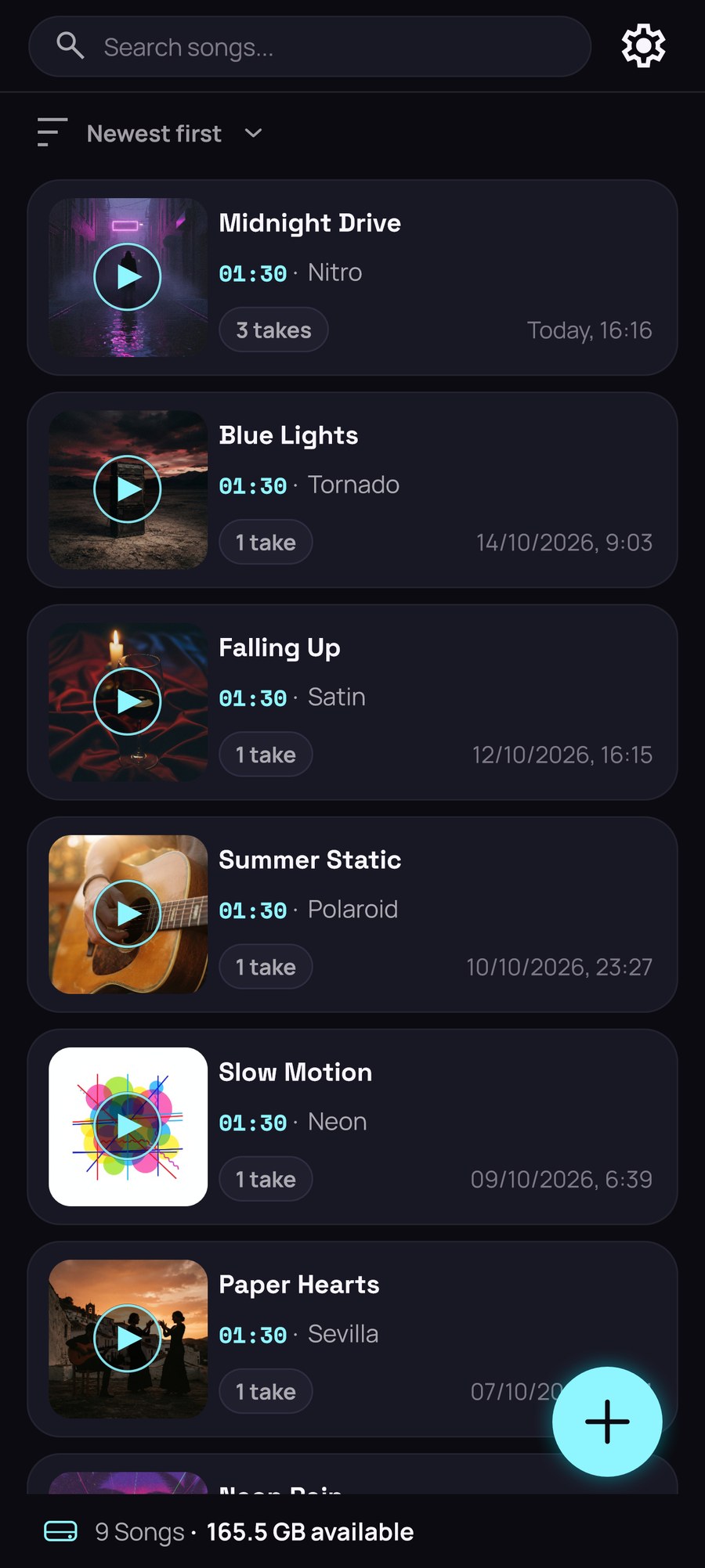 The Library with your songs
