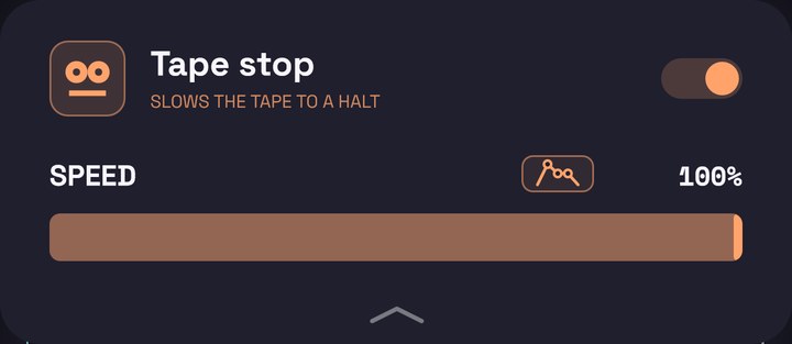The tape stop's panel