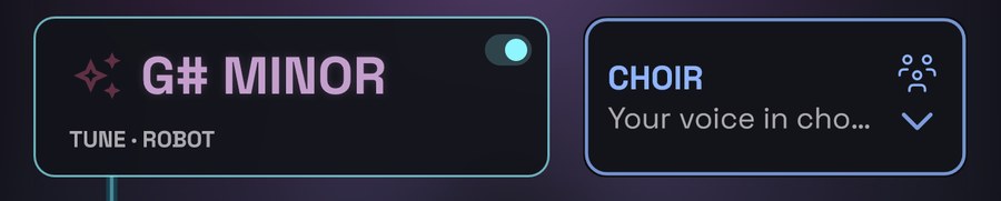 The tuner card in Pro, at the top left